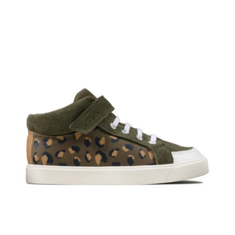 Clarks City Hop Inf G Fit Camuflaje Verde Oliva