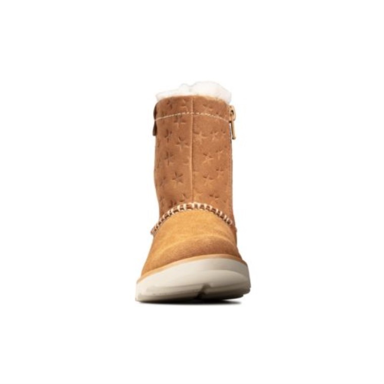 Clarks Crown Piper Jnr F Ante Ajuste Tostado