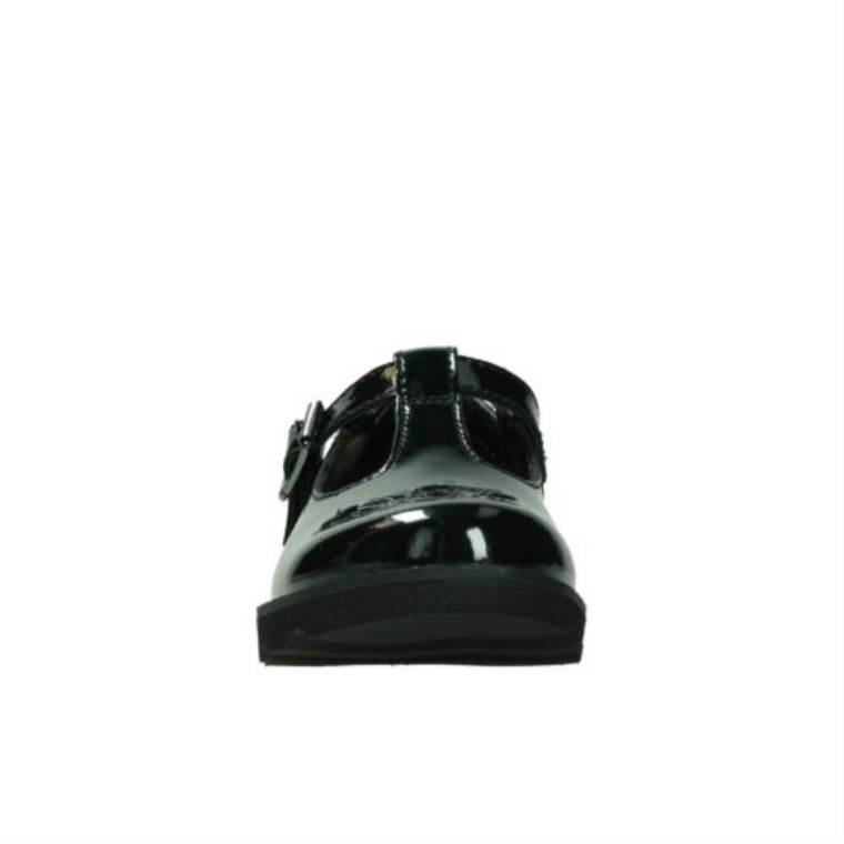 Clarks Corona Deseo Inf F Fit Charol Negro