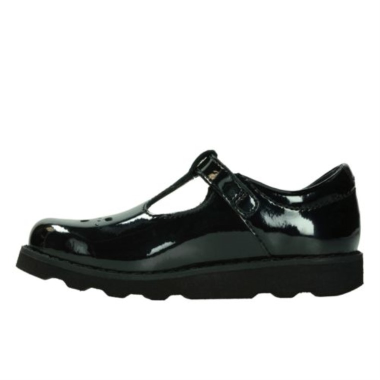 Clarks Corona Deseo Inf F Fit Charol Negro