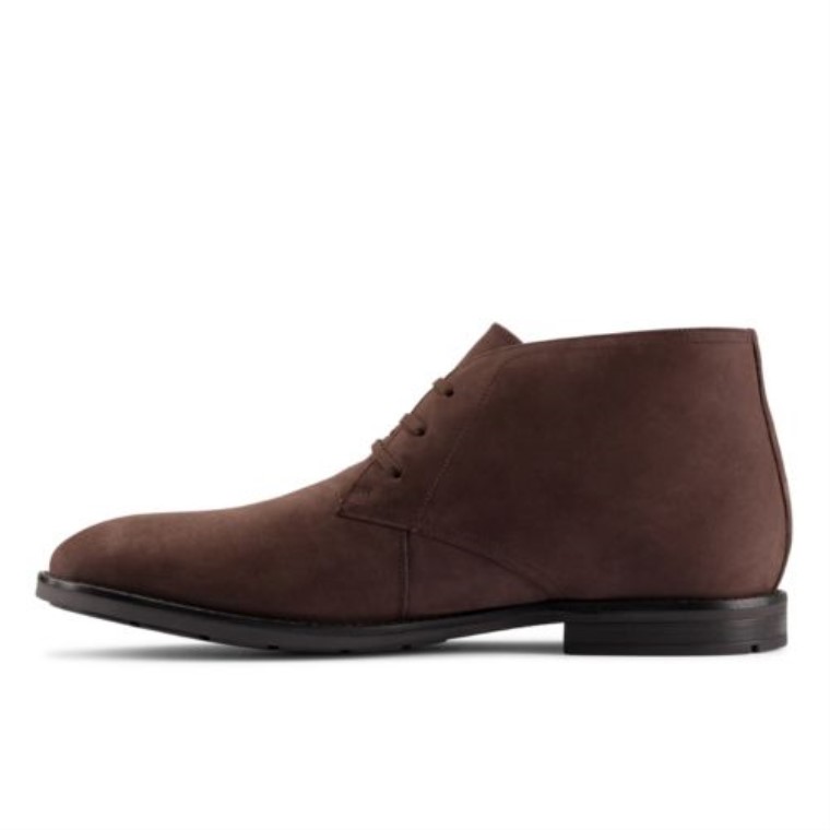 Clarks Nubuck Marrón Oscuro Ronnie Lo Gtx