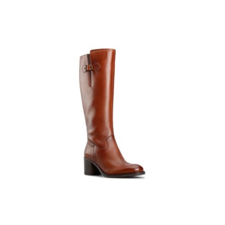 Clarks Marrón Oscuro Cuero Mascarpone2 Hola