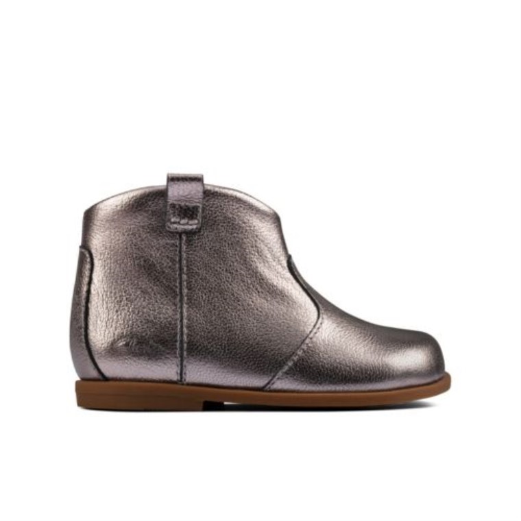 Clarks Drew Dawn Fst F Ajuste Peltre Cuero