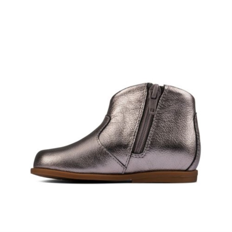 Clarks Drew Dawn Fst F Ajuste Peltre Cuero