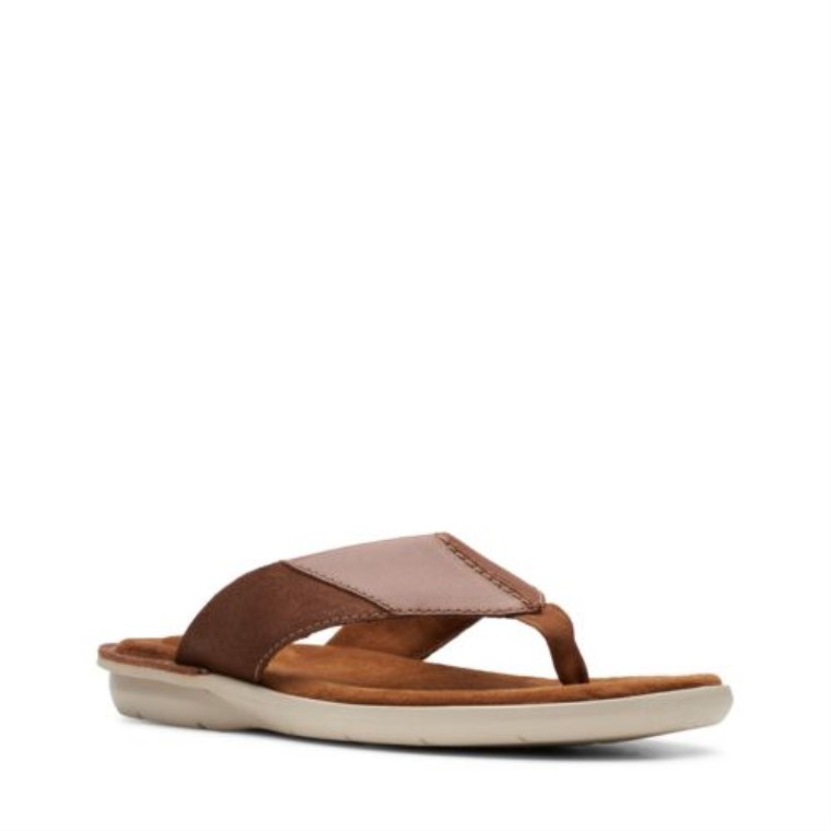 Clarks Ellison Cuero Bronceado Fácil