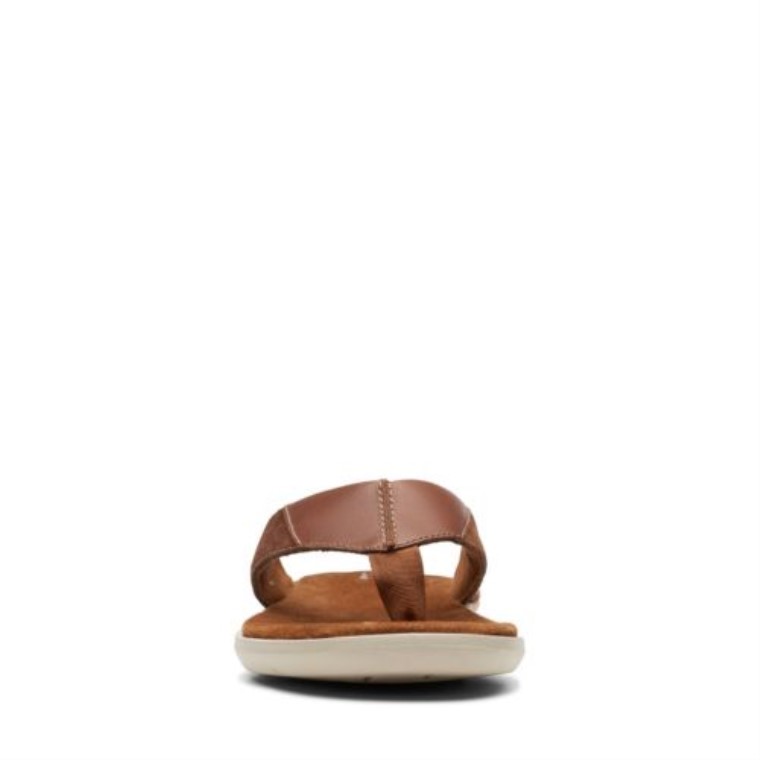 Clarks Ellison Cuero Bronceado Fácil
