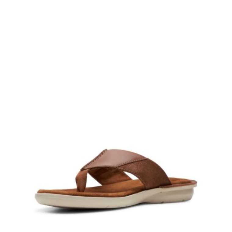 Clarks Ellison Cuero Bronceado Fácil