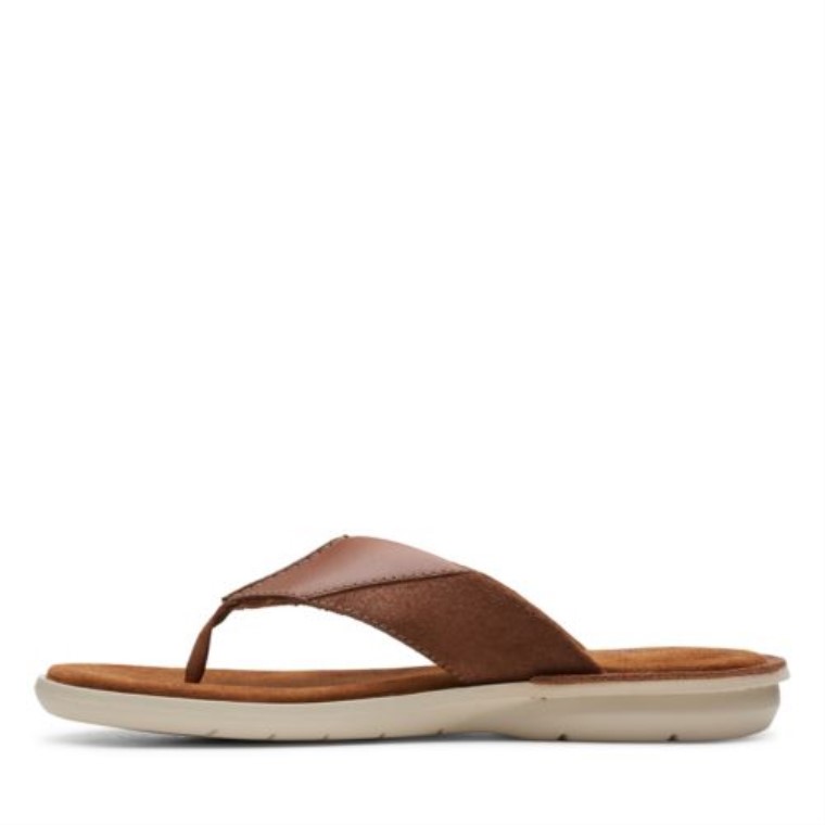 Clarks Ellison Cuero Bronceado Fácil