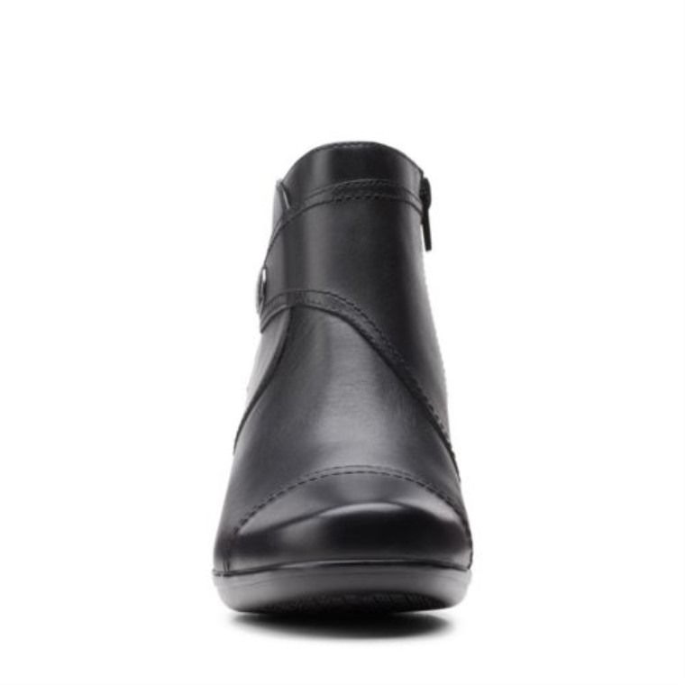 Clarks Emily Calle Cuero Negro