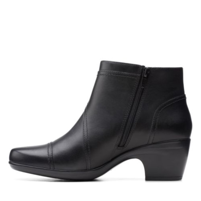 Clarks Emily Calle Cuero Negro