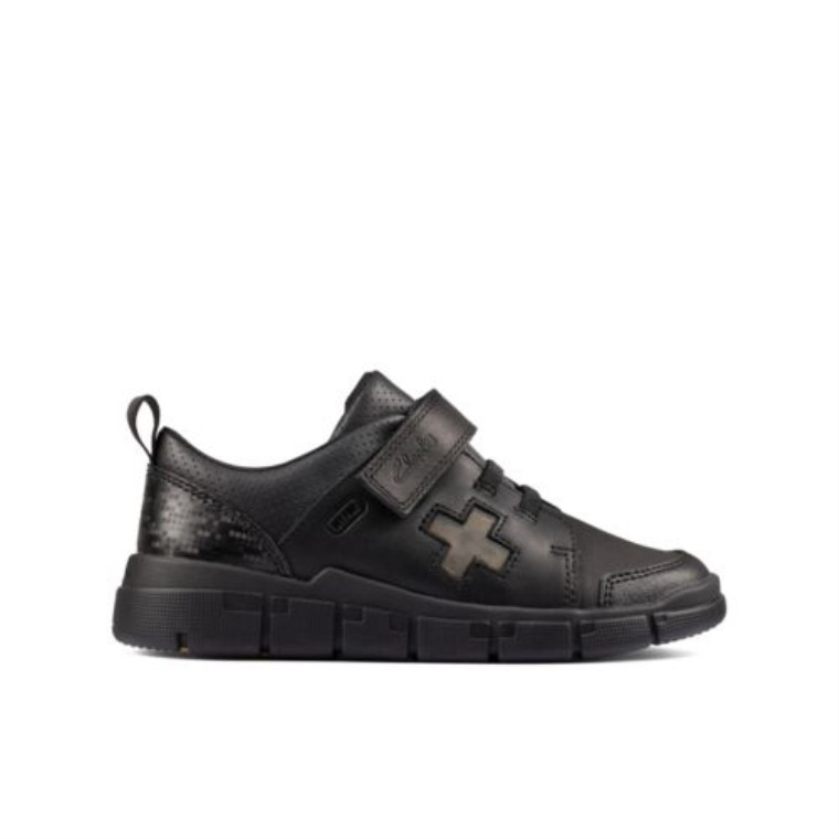 Clarks Encode Flash Inf F Fit Cuero Negro