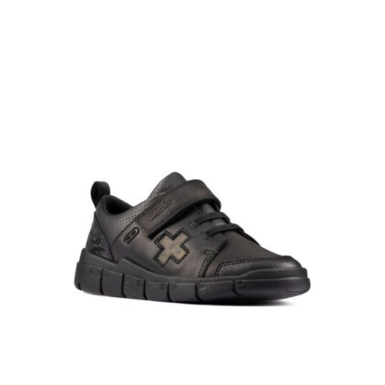 Clarks Encode Flash Inf F Fit Cuero Negro