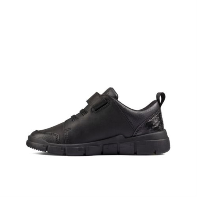 Clarks Encode Flash Inf F Fit Cuero Negro