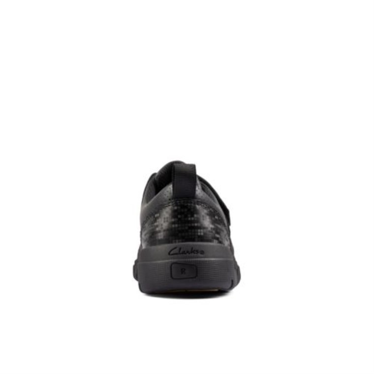Clarks Encode Flash Inf F Fit Cuero Negro