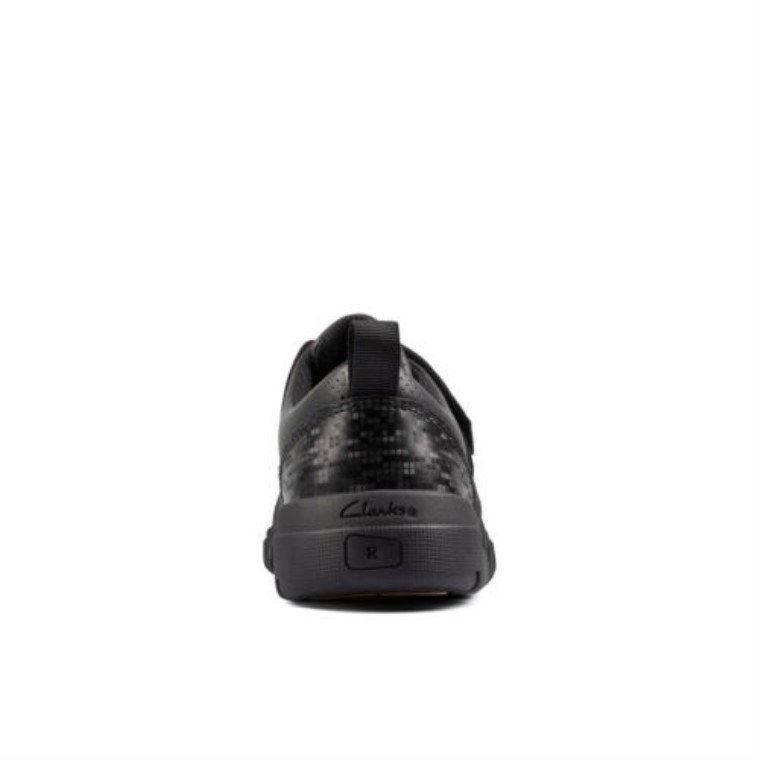 Clarks Encode Flash Jnr G Fit Cuero Negro