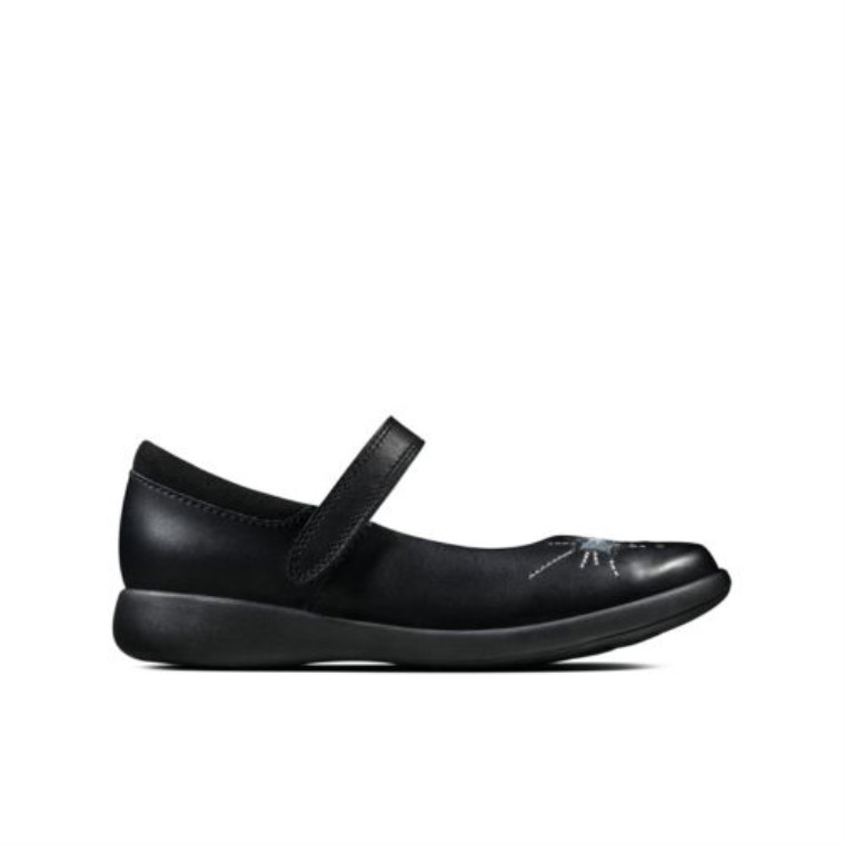 Clarks Etch Spark Inf G Fit Cuero Negro