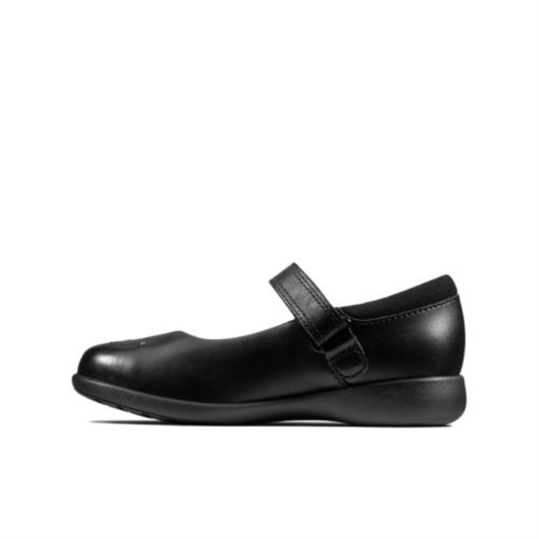 Clarks Etch Spark Inf G Fit Cuero Negro