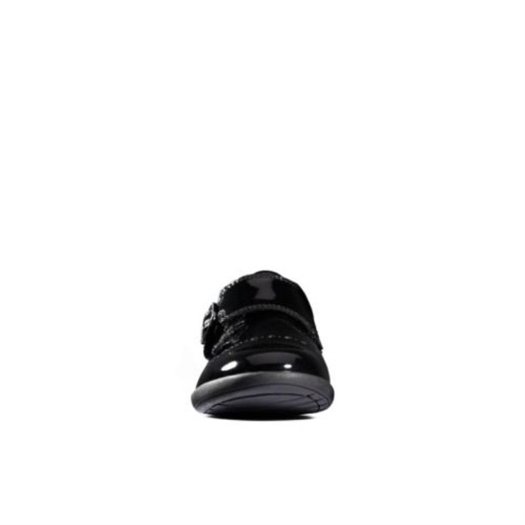Correa Clarks Etch Inf F Fit Charol Negro