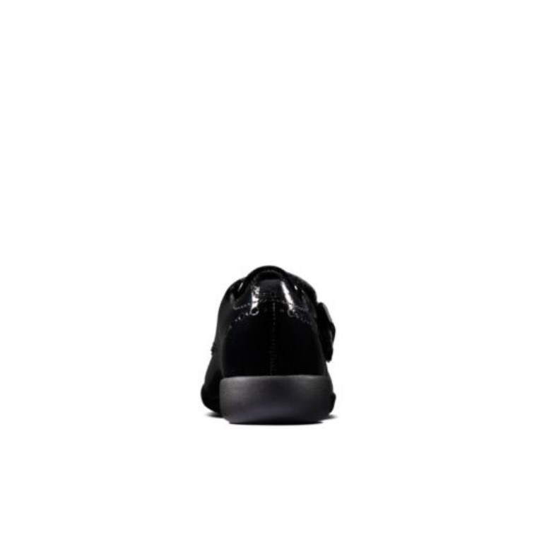 Correa Clarks Etch Inf F Fit Charol Negro