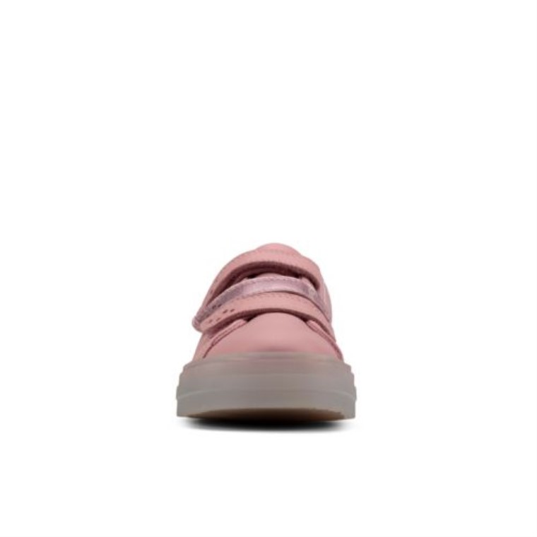 Clarks Flareshelllo Jnr G Fit Cuero Rosa