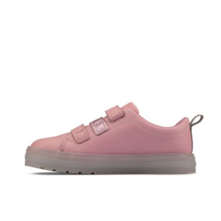 Clarks Flareshelllo Jnr G Fit Cuero Rosa