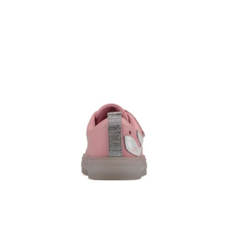 Clarks Flareshelllo Jnr G Fit Cuero Rosa