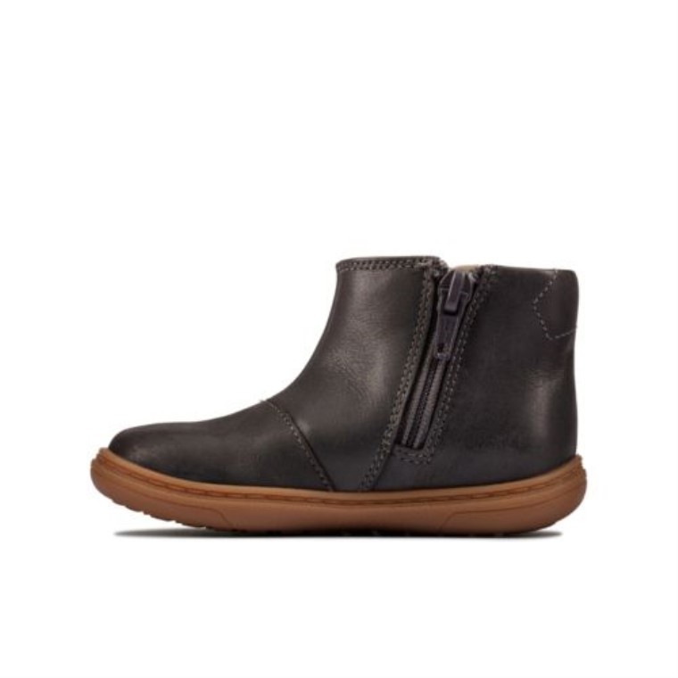 Clarks Flash Sea Fst F Fit Gris Oscuro Lea