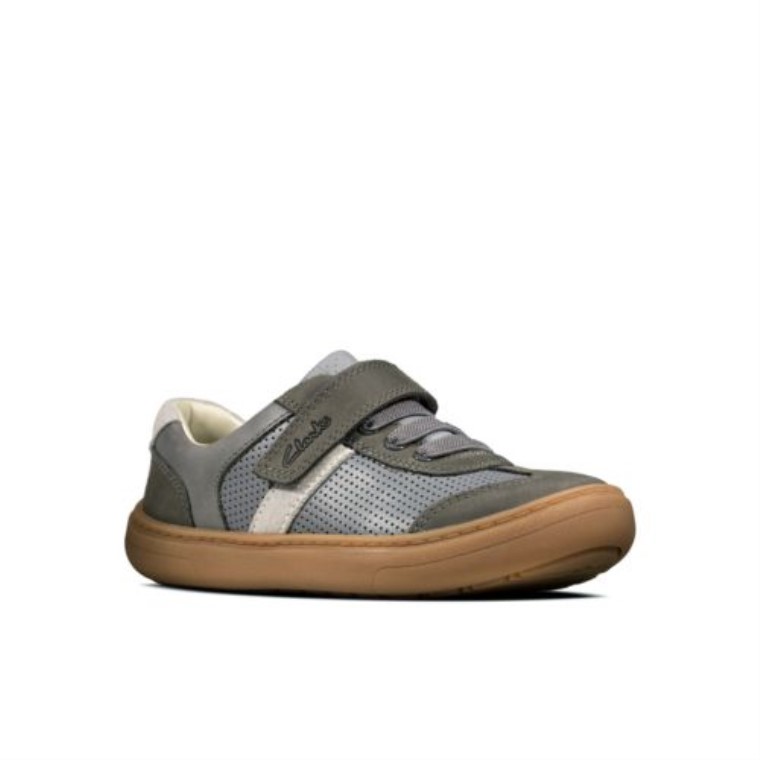 Clarks Flash Step Inf G Fit Cuero Combi Gris