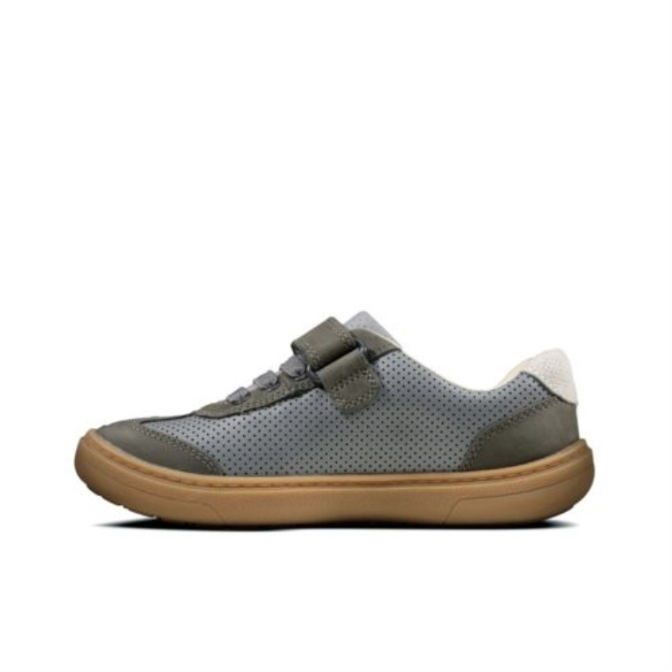 Clarks Flash Step Inf G Fit Cuero Combi Gris