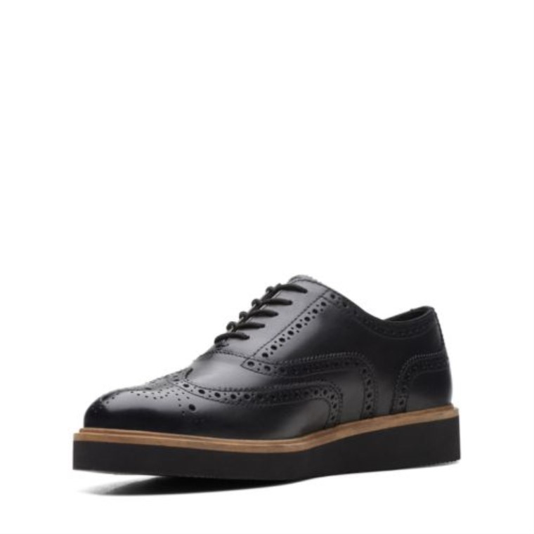 Clarks Glickly Brogue Cuero Negro