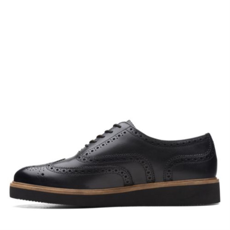 Clarks Glickly Brogue Cuero Negro