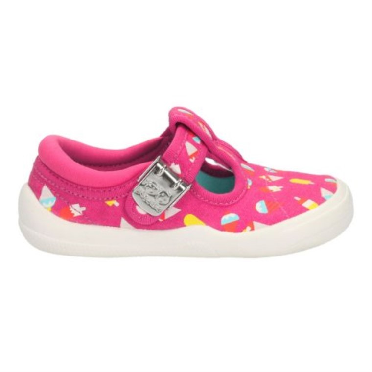 Clarks Tela Rosa Intenso Lazo Briley Fst E Fit