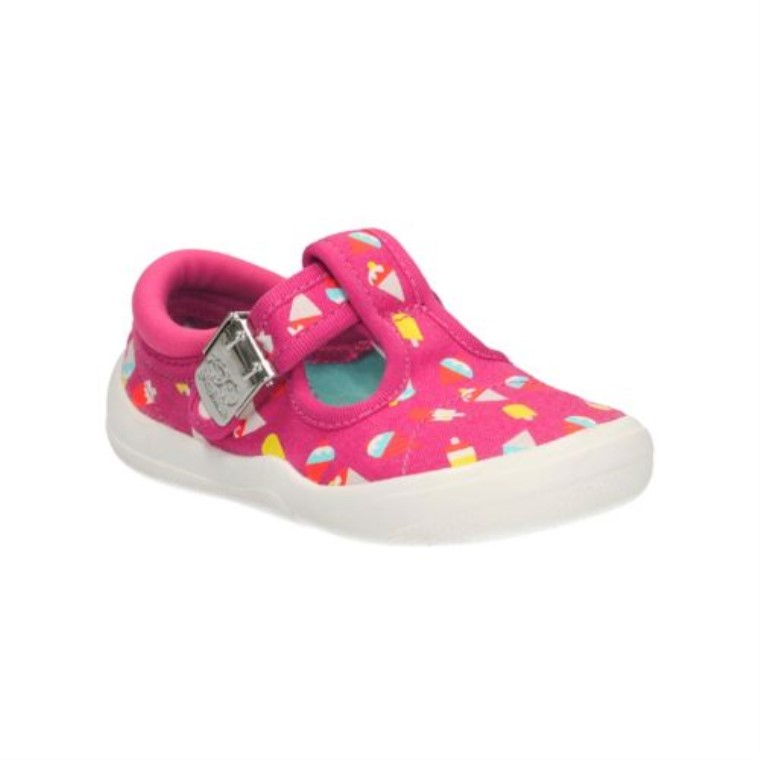 Clarks Tela Rosa Intenso Lazo Briley Fst E Fit