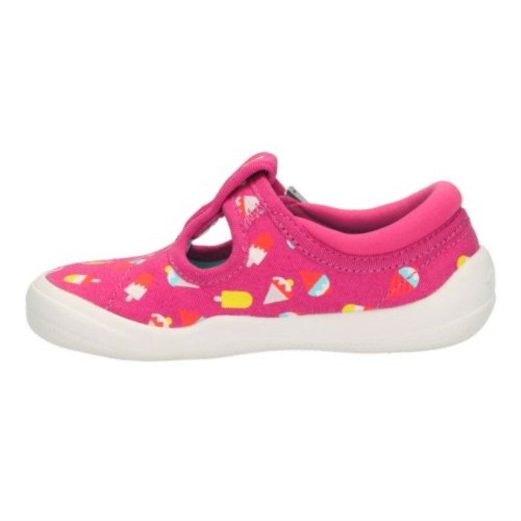 Clarks Tela Rosa Intenso Lazo Briley Fst E Fit