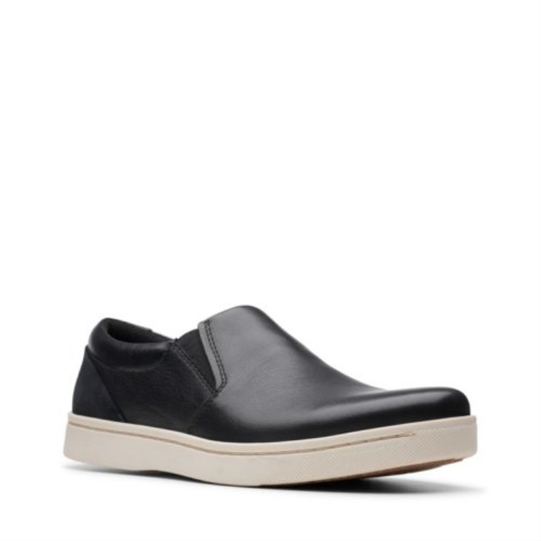 Clarks Kitna Libre De Cuero Negro