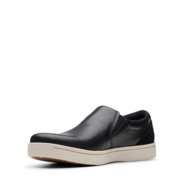 Clarks Kitna Libre De Cuero Negro