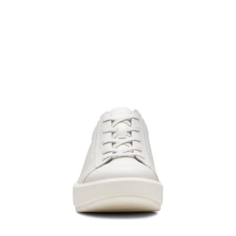 Clarks Layton Encaje Cuero Blanco