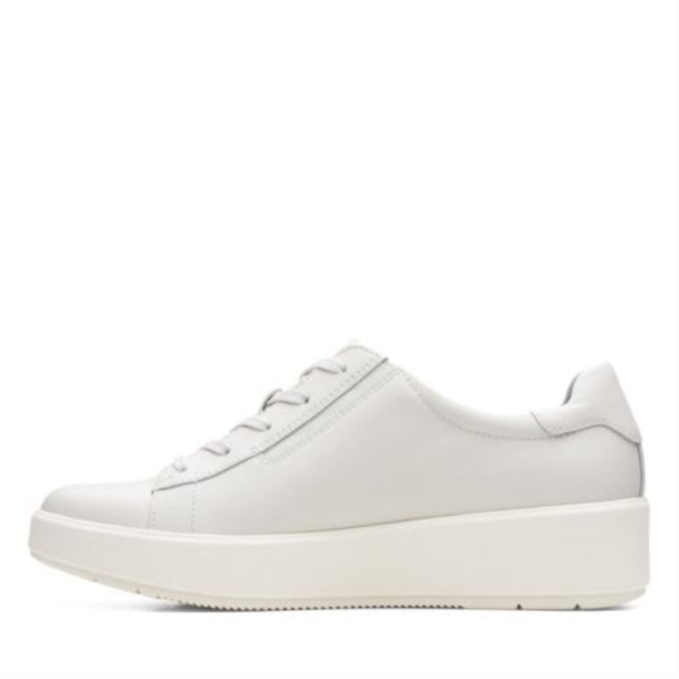Clarks Layton Encaje Cuero Blanco