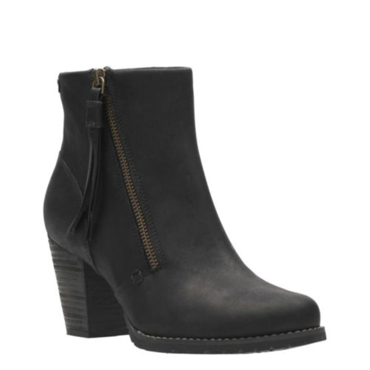 Clarks Macay Acebo Cuero Negro