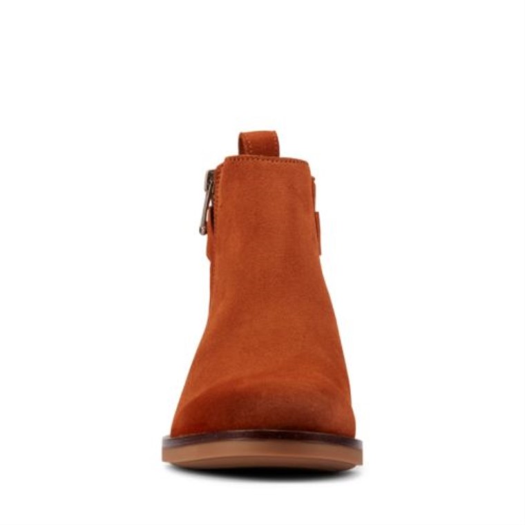 Clarks Memi Lo Dark Tan Suede
