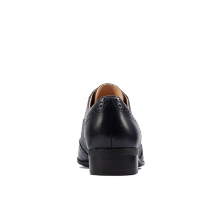 Clarks Azul Marino Combi Cuero Hamble Roble