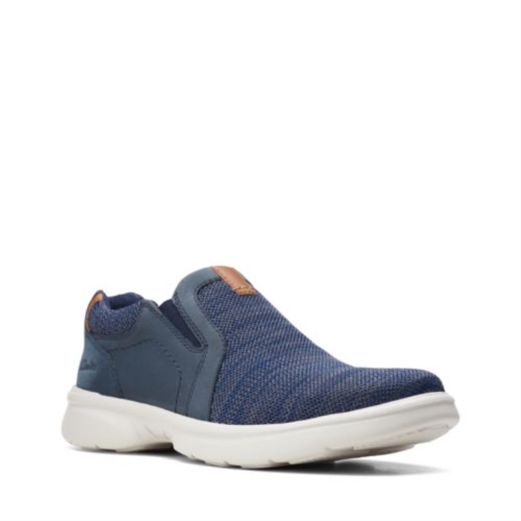 Clarks Punto Azul Marino Bradley Fácil