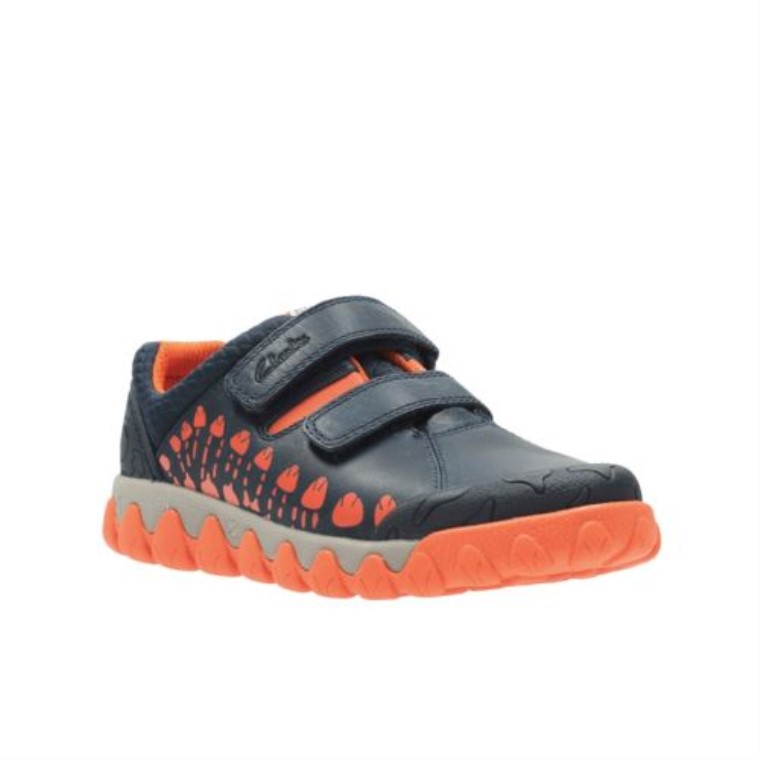Clarks Azul Marino Tyrex Caminar Pre H Ajuste