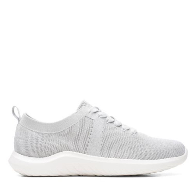 Clarks Nuevo Brillo Gris Claro