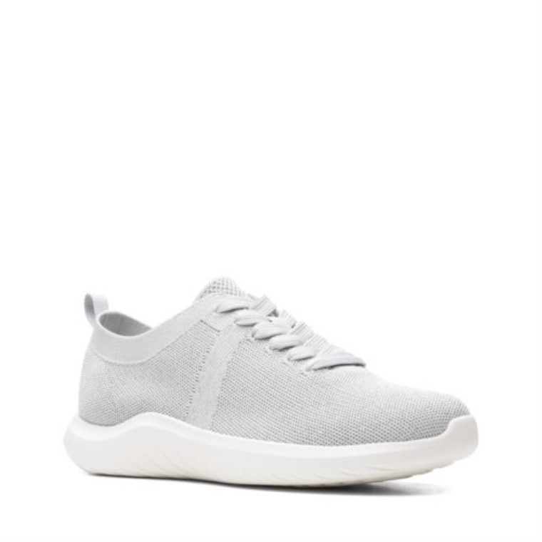 Clarks Nuevo Brillo Gris Claro