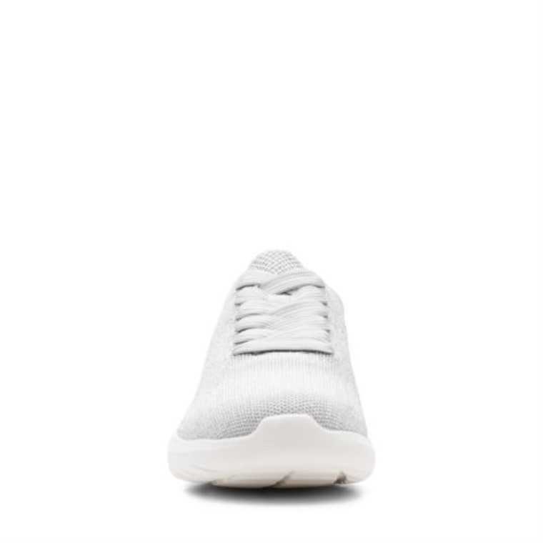 Clarks Nuevo Brillo Gris Claro