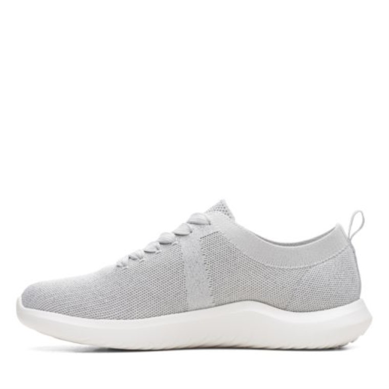 Clarks Nuevo Brillo Gris Claro