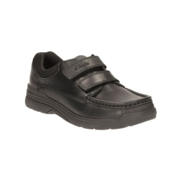 Clarks Obie Play Inf F Fit Cuero Negro