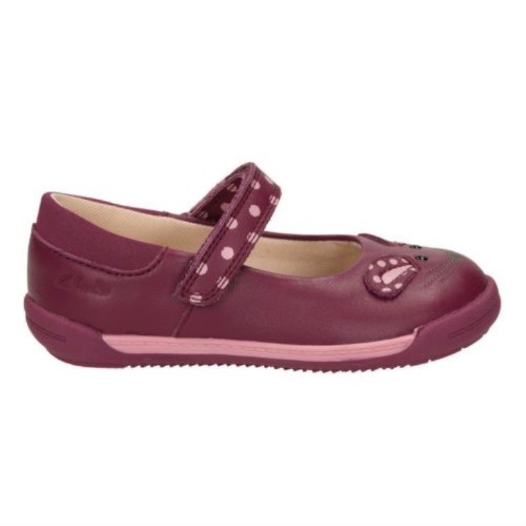 Clarks Púrpura Iva Pip Fst Ajuste F
