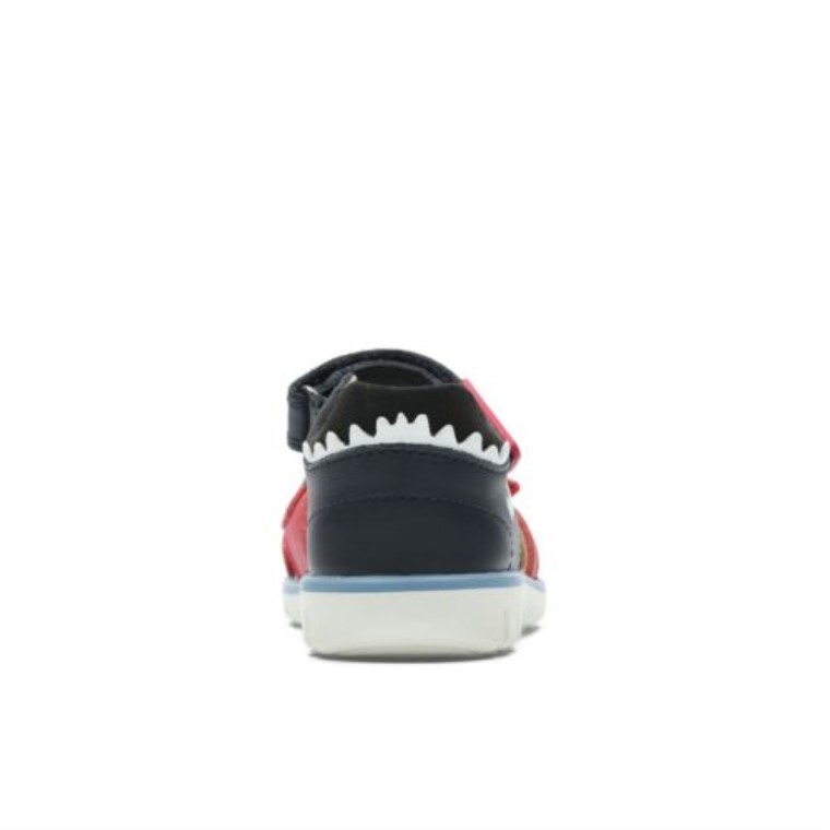 Clarks Roam Scale Fst G Fit Cuero Azul Marino/rojo